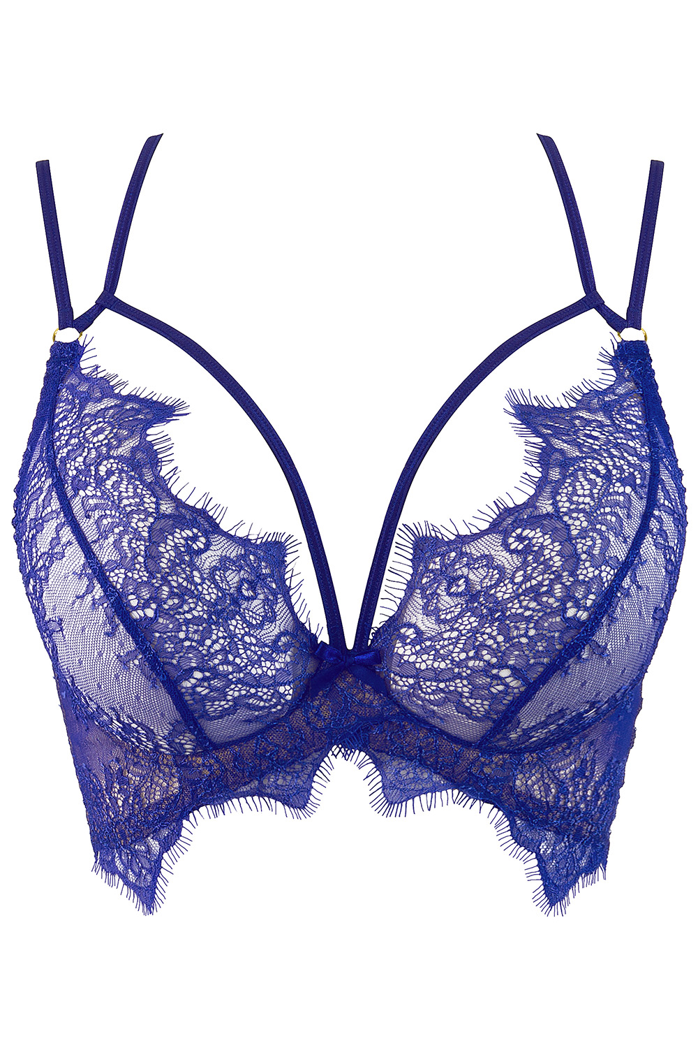 Axami sexy lace underwired half corset V-9611 | Blue