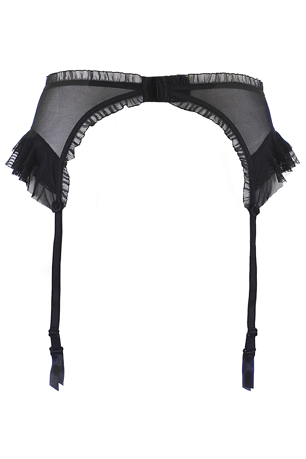 Axami sexy sheer suspender belt V-9982 , Black