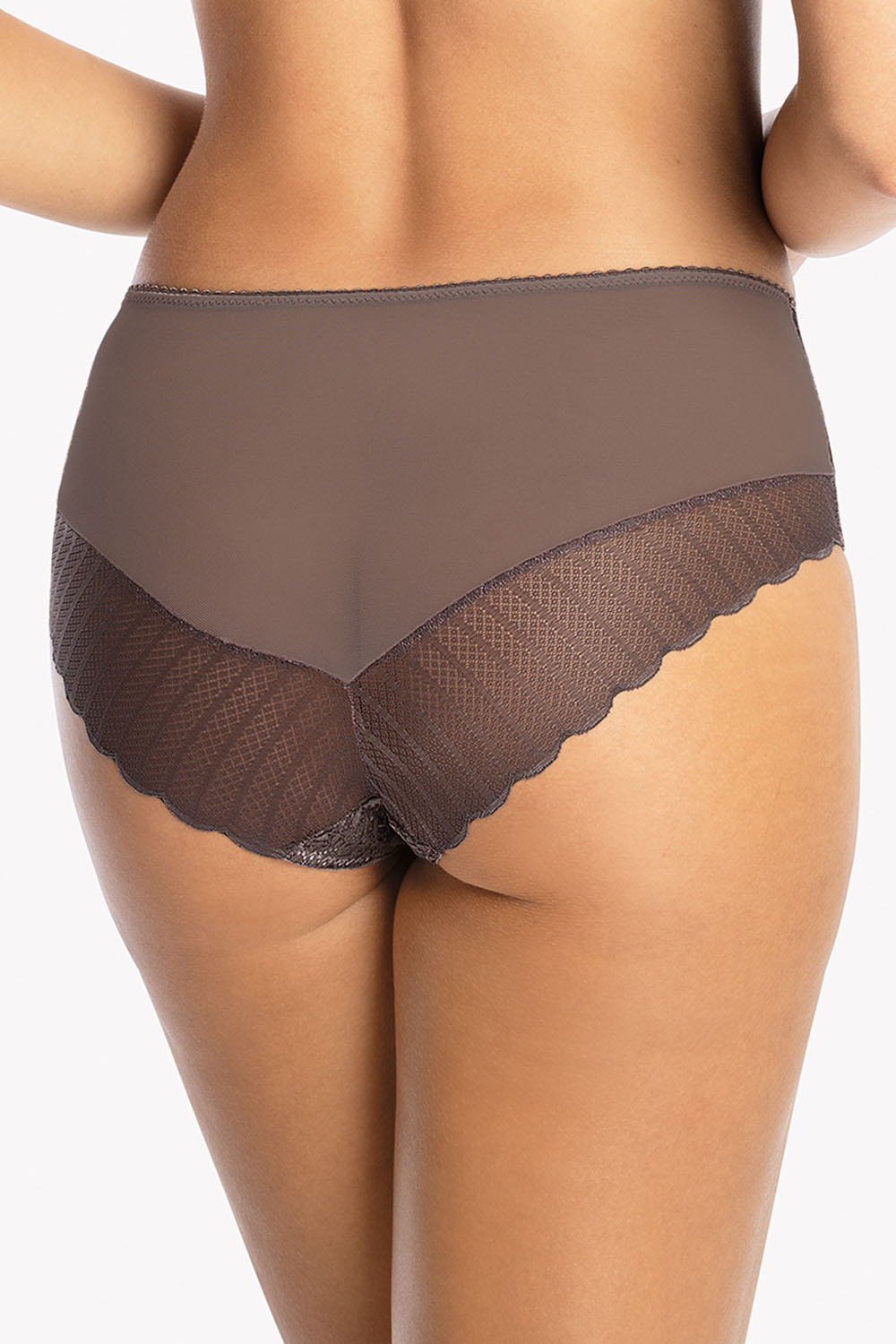 Gaia classic ladies briefs with lace 1122P Zuza, Brown