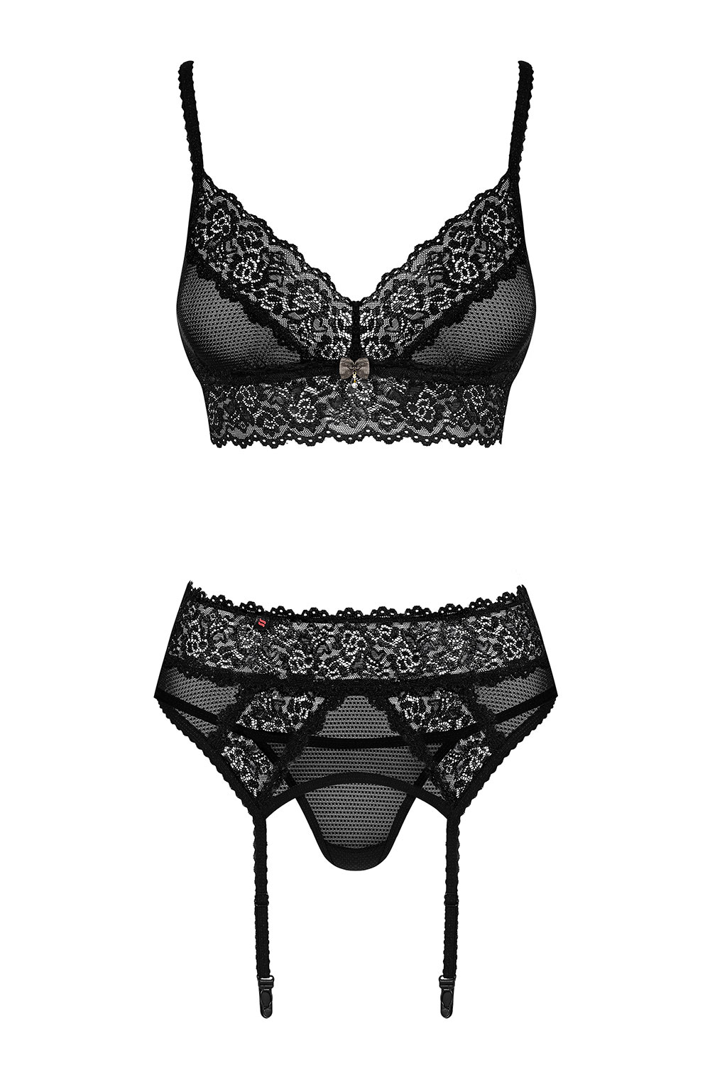 Obsessive women's lace sexy set 852-SEG-1, Black