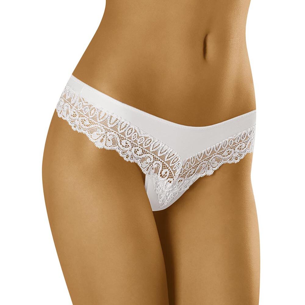 Wolbar Women's Sexy Shorts-Thongs Lace Low Waist Panties Briefs WB409,  White