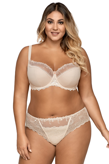 Ava 1030 underwired half padded full cup bra not separable regulated straps