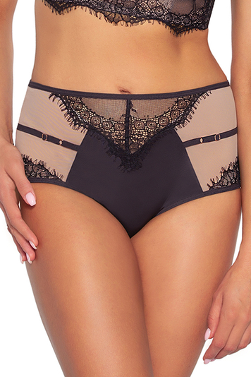 Ava High waisted female briefs with lace 2008 Jardin , Brown