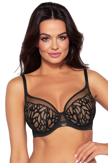 Ava Push-up bra with embroidery 2055 Monarch, Black