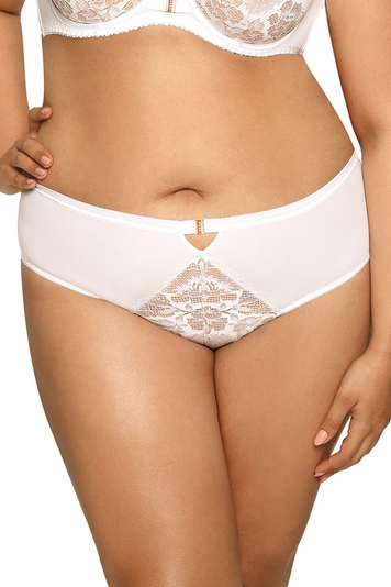 Ava classic ladies briefs with lacy details 1937 Yucca, White