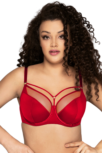 Ava stunning comfortable semi padded bra 1030/1 Novato Lux, Red