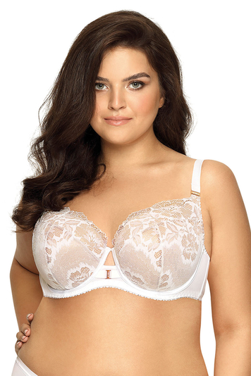 Ava underwired lacy padded bra 1939 Yucca, White
