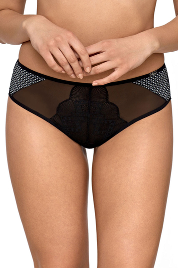 Ava women's lace patterned briefs 1811 Black Spinel