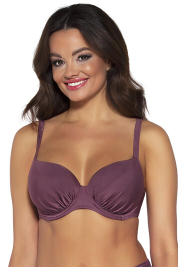 Ava women's underwired padded bikini top SK-168/1 MAXI, Purple