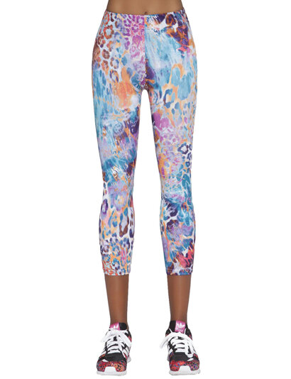 Bas Bleu Caty 70 stylish leggings with 3/4 leg (matching top and full lenght leggins available) - made in EU, Multicolour