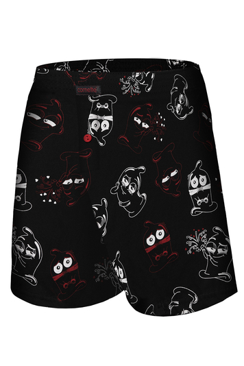 Cornette Rubber 2 001/139 Funny boxers for men, Black