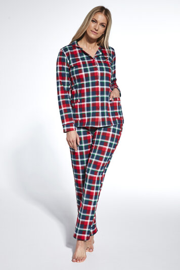 Cornette Woman's grid pyjama DR Roxy 482/369, Red