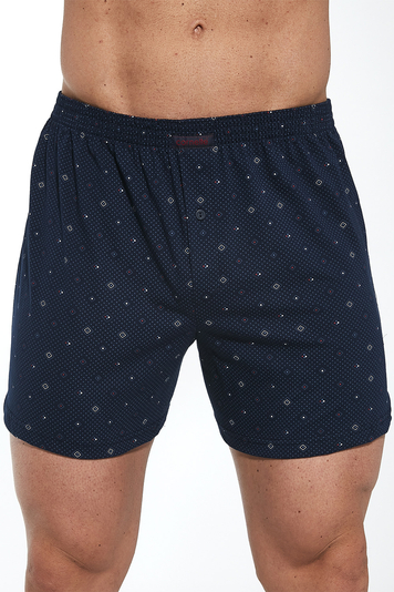 Cornette men's cotton patterned boxers Comfort 002/261, Dark Blue