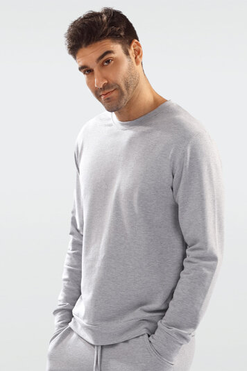 Dkaren classic casual men's long sleeved sweatshirt Justin , Grey