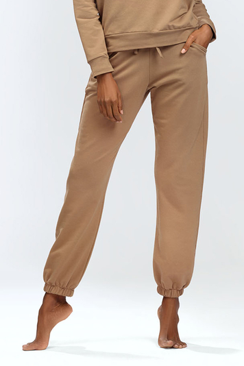 Dkaren comfortable sweatpants for women Wenezja, Brown