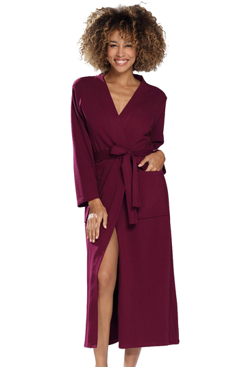 Dkaren ladies dressing gown Melissa , Maroon