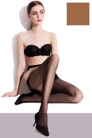 Fiore Lili 20 den classic smooth tights - made in EU, Beige