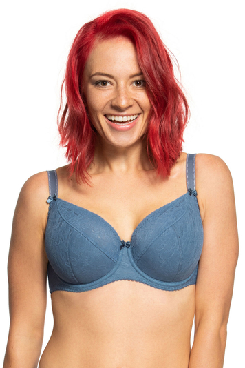 Gaia 594 Sandy women's underwired semi padded bra lingerie - made in EU, Blue