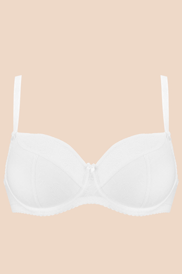 Gaia 594 Sandy women's underwired semi padded bra lingerie - made in EU, White