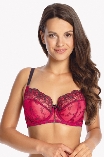 Gaia non padded bra embroidered underwired 1115 Rose, Pink