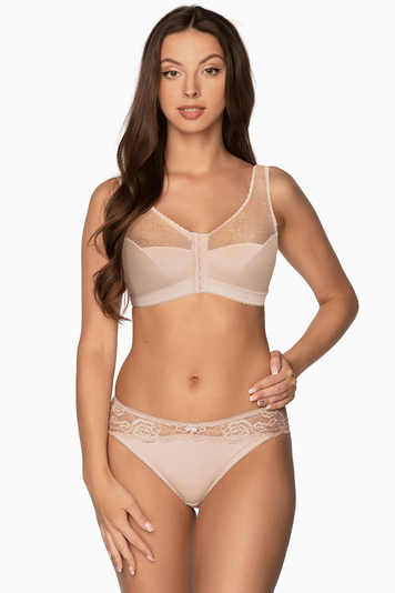 Gaia non padded bra with lace 1163 Rachela, Beige