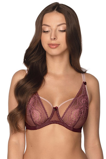 Gaia non padded lacy bra  1131 Asteria , Maroon