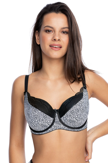 Gaia padded bra underwired with lace details 1153 Eunika, Black