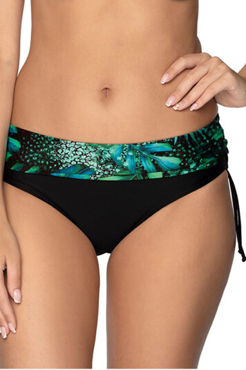 Gaia patterned ladies bikini briefs  014P Aruba, Black