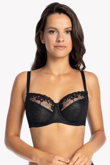 Gaia stylish ladies underwired non padded bra 1027 Eve , Black