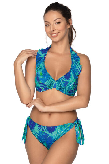 Gaia underwired floral bikini top 023S Malaita, Blue