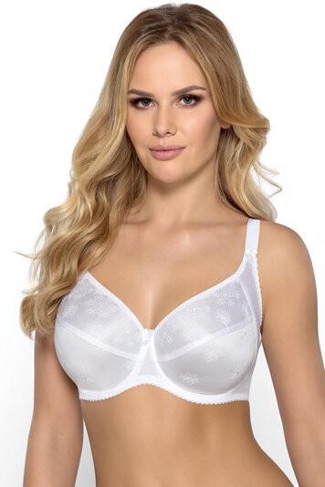 Gaia underwired floral non padded bra 776 Theresa, White