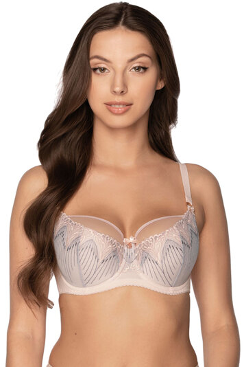 Gaia underwired lace semi padded bra 1186 Margherita, Pink