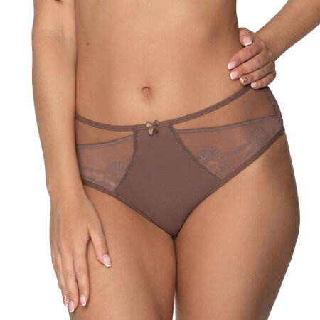 Gaia women's lace brazilian briefs 1190B Viola, Brown