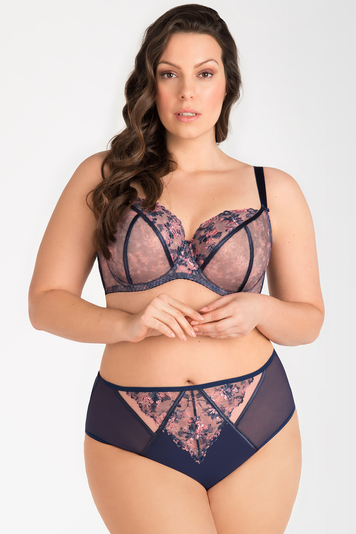 Gorsenia Soft bra floral pattern K820 Edna , Dark Blue