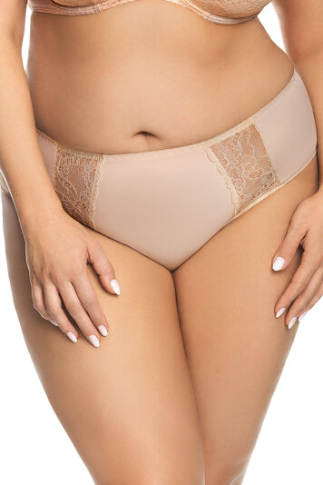 Gorsenia women's lace briefs K484 Peony , Beige