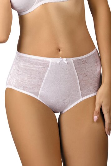 Gorteks Elise/FW women's briefs lace pattern high waist (matching bra available), White