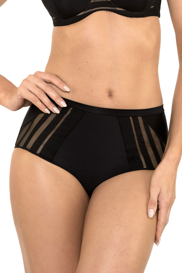 Gorteks women's smooth high waist briefs Luna/FW, Black