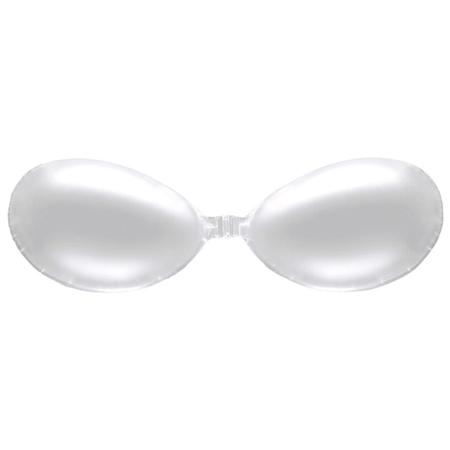 Julimex BS-01 self-adhesive backless clear back silicone strapless push up EU, Transparent