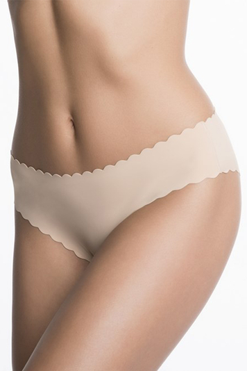 Julimex Lingerie women's smooth scalloped edge Shellie briefs, Beige