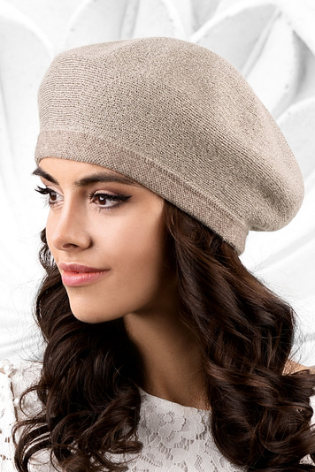 Kamea smooth woolen women's beret Ciampino , Beige