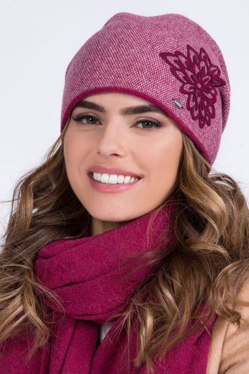 Kamea women's stylish floral winter hat Delta, Pink