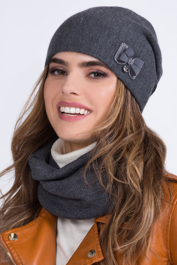 Kamea women's stylish winter hat Wika, Dark Grey