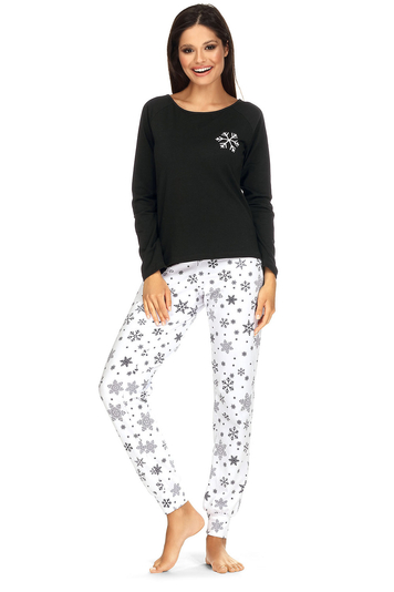 Lorin ladies cotton pyjama set P-1587 , Black