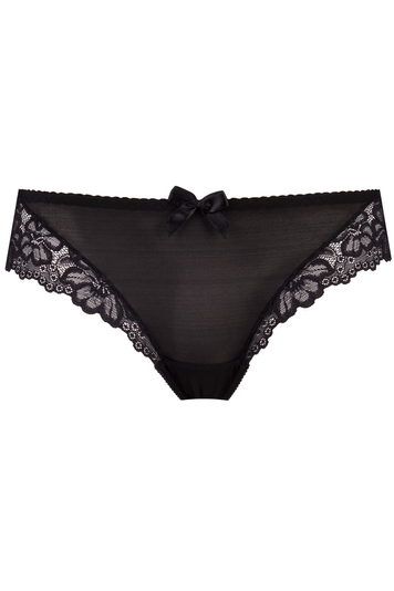 Mat 053/4 Carmela subtle feminine thong (matching bra available) - made in EU, Black