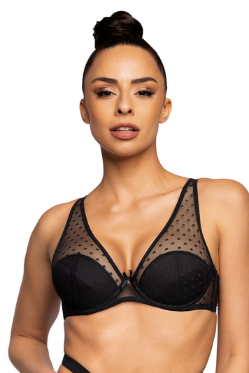 Mat Push-up bra 3714/11/1 Dotssy, Black