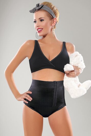 Mitex Ama women's shapewear briefs high waist slimming tummy control, Black