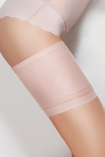 Mitex Bandaski thigh band anti chafing garter invisible smooth - made in EU, Light Pink