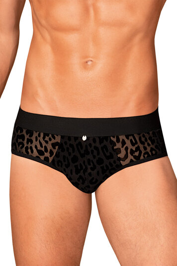 Obsessive male open briefs Azmeron jockstrap, Black