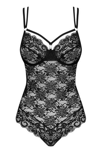 Obsessive women's lace sexy body 860-TED-1, Black