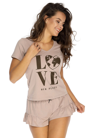 Piu Bella Female two-piece pyjama set PKK-18, Beige